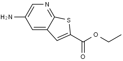 ethyl 5-aminothieno[2,3-b]pyridine-2-carboxylate 结构式