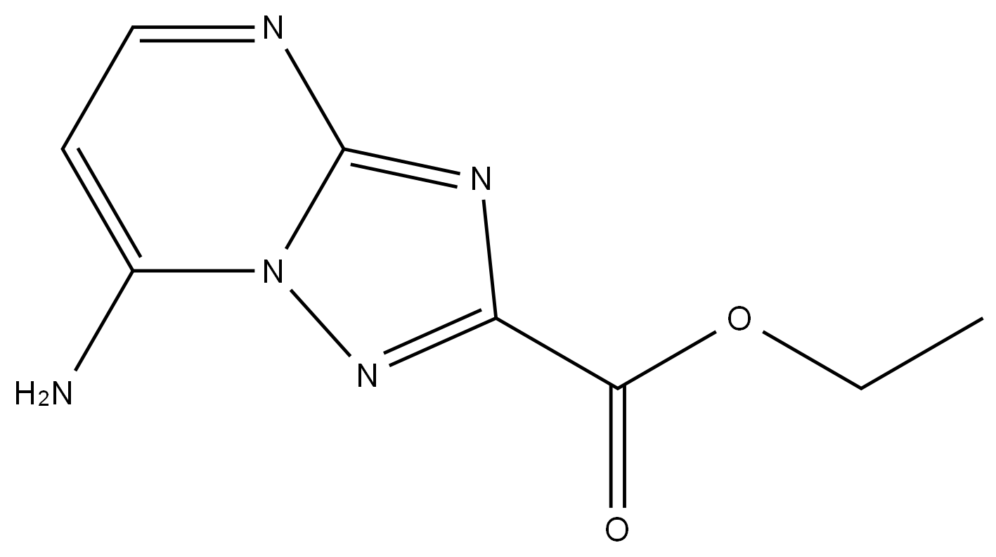 ethyl 7-amino-[1,2,4]triazolo[1,5-a]pyrimidine-2-carboxylate 结构式