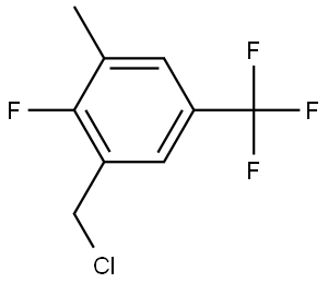 1-(Chloromethyl)-2-fluoro-3-methyl-5-(trifluoromethyl)benzene 结构式