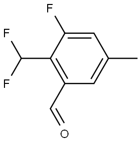 2-(Difluoromethyl)-3-fluoro-5-methylbenzaldehyde 结构式
