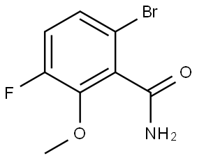 6-Bromo-3-fluoro-2-methoxybenzamide 结构式