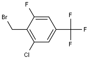 2-(Bromomethyl)-1-chloro-3-fluoro-5-(trifluoromethyl)benzene 结构式