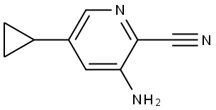 3-氨基-5-环丙基吡啶甲腈 结构式