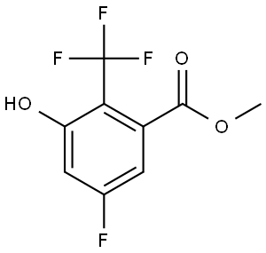 Methyl 5-fluoro-3-hydroxy-2-(trifluoromethyl)benzoate 结构式