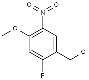 1-(氯甲基)-2-氟-4-甲氧基-5-硝基苯 结构式