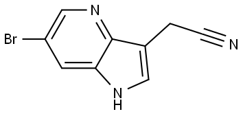 2-(6-bromo-1H-pyrrolo[3,2-b]pyridin-3-yl)acetonitrile 结构式