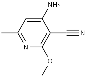 4-氨基-2-甲氧基-6-甲基-3-吡啶腈 结构式