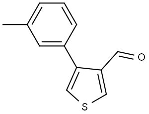 4-(m-tolyl)thiophene-3-carbaldehyde 结构式