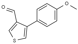 4-(4-methoxyphenyl)thiophene-3-carbaldehyde 结构式