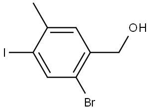 2-Bromo-4-iodo-5-methylbenzenemethanol 结构式