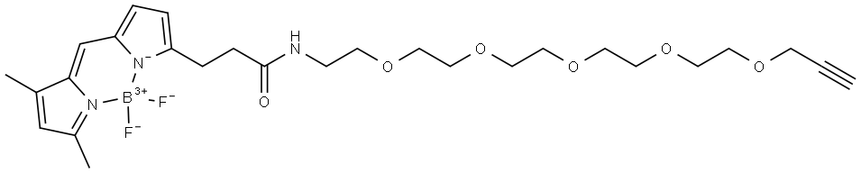 BDP FL-PEG5-PROPARGYL 结构式