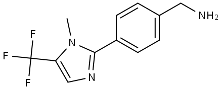 (4-(1-methyl-5-(trifluoromethyl)-1H-imidazol-2-yl)phenyl)methanamine 结构式