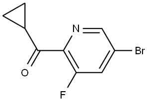 5-溴-3-氟-2-吡啶基环丙基甲酮 结构式