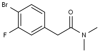 4-溴-3-氟-N,N-二甲基苯乙酰胺 结构式