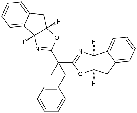 REL-(3AS,3A'S,8AR,8A'R)-2,2'-(1-苯基丙烷-2,2-二基)双(3A,8A-二氢-8H-茚并[1,2-D]噁唑) 结构式