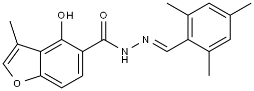 4-Hydroxy-3-methyl-5-benzofurancarboxylic acid (2E)-2-[(2,4,6-trimethylphenyl)me... 结构式