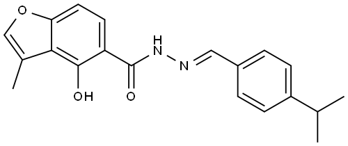 4-Hydroxy-3-methyl-5-benzofurancarboxylic acid (2E)-2-[[4-(1-methylethyl)phenyl].. 结构式