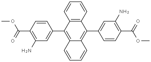 dimethyl 4,4'-(anthracene-9,10-diyl)bis(2-aminobenzoate) 结构式