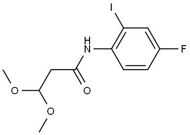 N-(4-fluoro-2-iodophenyl)-3,3-dimethoxypropanamide 结构式