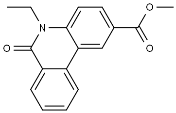 methyl 5-ethyl-6-oxo-5,6-dihydrophenanthridine-2-carboxylate 结构式