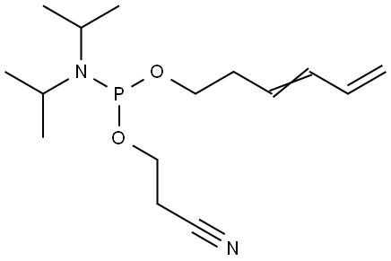 (E)-2-氰基乙基 六-3,5-二烯-1-基 二异丙基膦酰基RAMI二TE 结构式