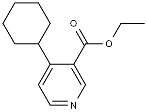 Ethyl 4-cyclohexyl-3-pyridinecarboxylate 结构式