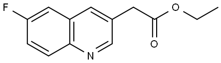 ethyl 2-(6-
fluoroquinolin-3-
yl)acetate 结构式