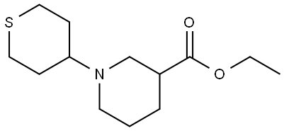 ethyl 1-(tetrahydro-2H-thiopyran-4-yl)piperidine-3-carboxylate 结构式