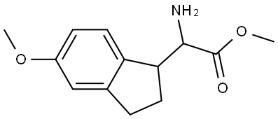 methyl 2-amino-2-(5-methoxy-2,3-dihydro-1H-inden-1-yl)acetate 结构式