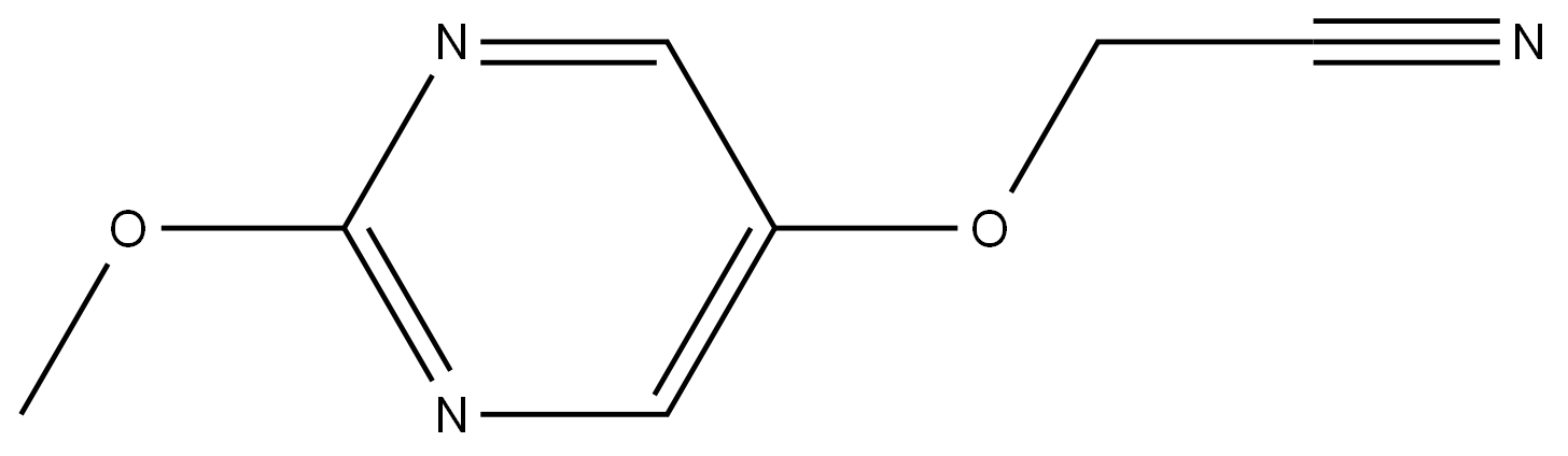2-[(2-Methoxy-5-pyrimidinyl)oxy]acetonitrile 结构式