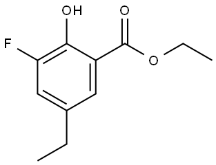 Ethyl 5-ethyl-3-fluoro-2-hydroxybenzoate 结构式