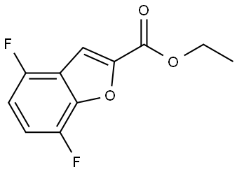 ethyl 4,7-difluoro-1-benzofuran-2-carboxylate 结构式