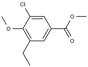 Methyl 3-chloro-5-ethyl-4-methoxybenzoate 结构式