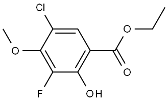 Ethyl 5-chloro-3-fluoro-2-hydroxy-4-methoxybenzoate 结构式