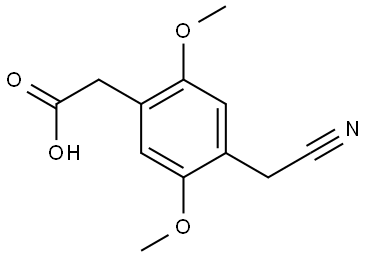 4-(Cyanomethyl)-2,5-dimethoxybenzeneacetic acid 结构式