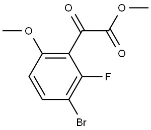 Methyl 3-bromo-2-fluoro-6-methoxy-α-oxobenzeneacetate 结构式