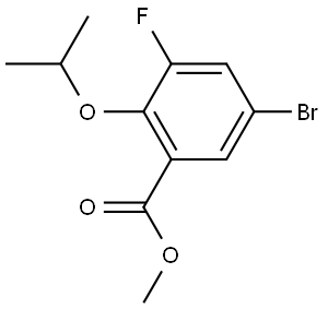 methyl 5-bromo-3-fluoro-2-isopropoxybenzoate 结构式