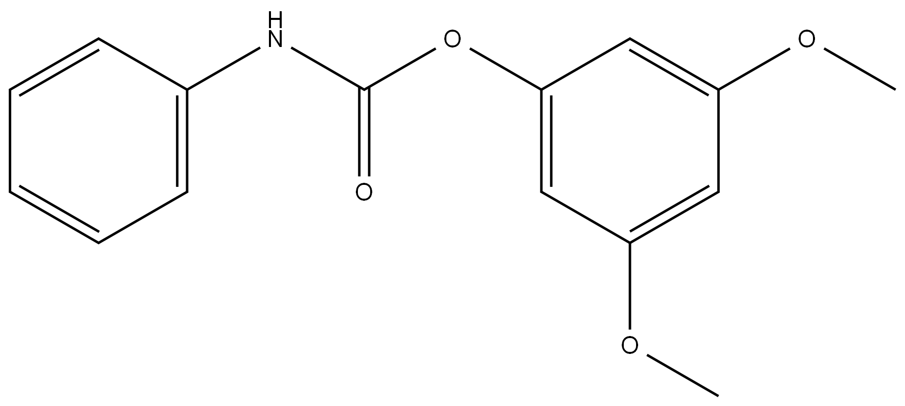 Phenol, 3,5-dimethoxy-, phenylcarbamate 结构式