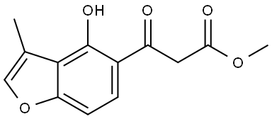 Methyl 4-hydroxy-3-methyl-β-oxo-5-benzofuranpropanoate 结构式