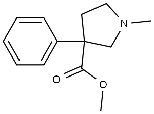 methyl 1-methyl-3-phenylpyrrolidine-3-carboxylate 结构式