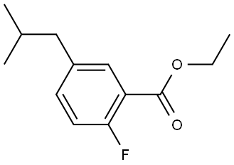 Ethyl 2-fluoro-5-isobutylbenzoate 结构式