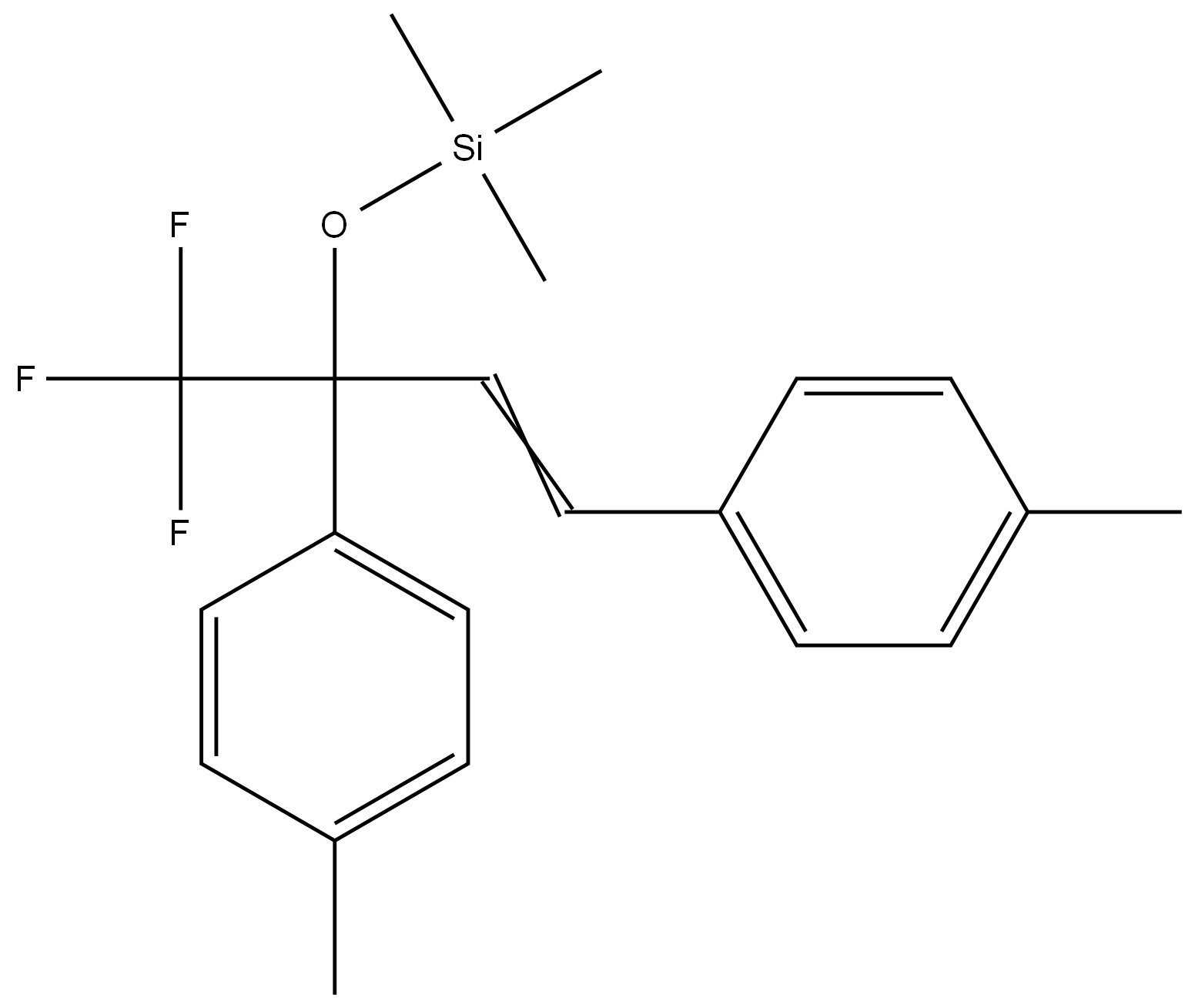 (1,3-Di-p-tolyl-1-trifluoromethylallyloxy)trimethylsilane 结构式