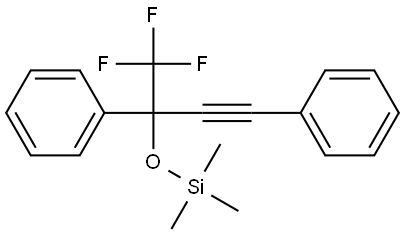 4,4,4-trifluoro-1,3-diphenyl-3-(trimethylsilyloxy)but-1-yne 结构式