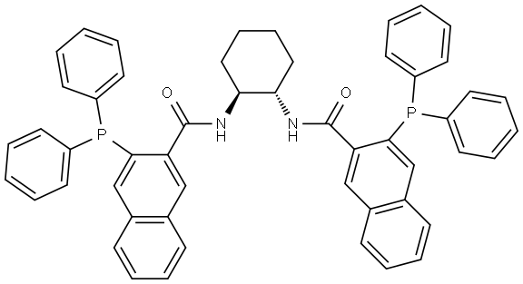 N,N'-(1S,2S)-1,2-环己烷双[3-二苯基膦-(2-萘)甲酰胺 结构式