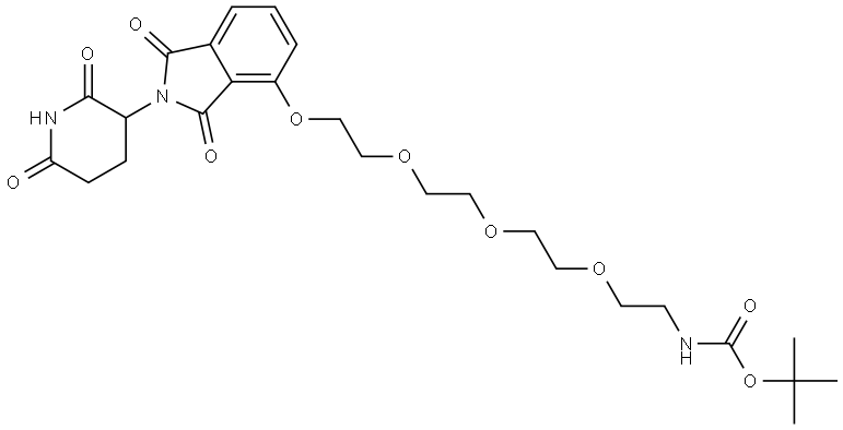 沙利度胺-4-四聚乙二醇-BOC-氨基 结构式