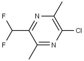 2-氯-5-(二氟甲基)-3,6-二甲基吡嗪 结构式
