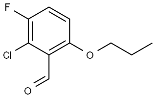 2-Chloro-3-fluoro-6-propoxybenzaldehyde 结构式