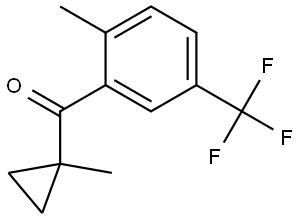 (1-Methylcyclopropyl)[2-methyl-5-(trifluoromethyl)phenyl]methanone 结构式