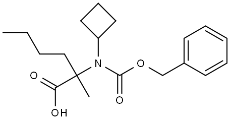 2-(((苄氧基)羰基)(环丁基)氨基)-2-甲基己酸 结构式