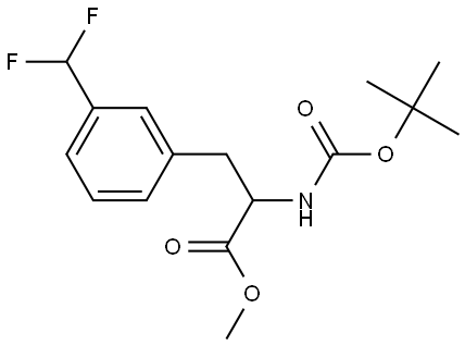methyl 2-((tert-butoxycarbonyl)amino)-3-(3-(difluoromethyl)phenyl)propanoate 结构式